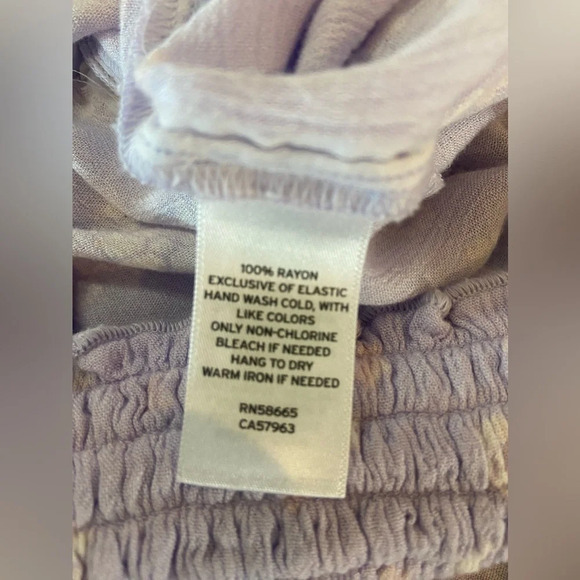 BP‎ Nordstrom Wide Leg Purple Floral Print Pants Small EUC - Picture 7 of 8